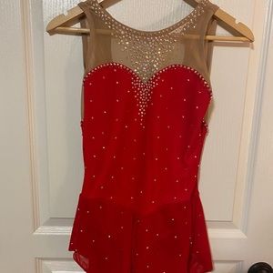 Red Figure Skating Dress